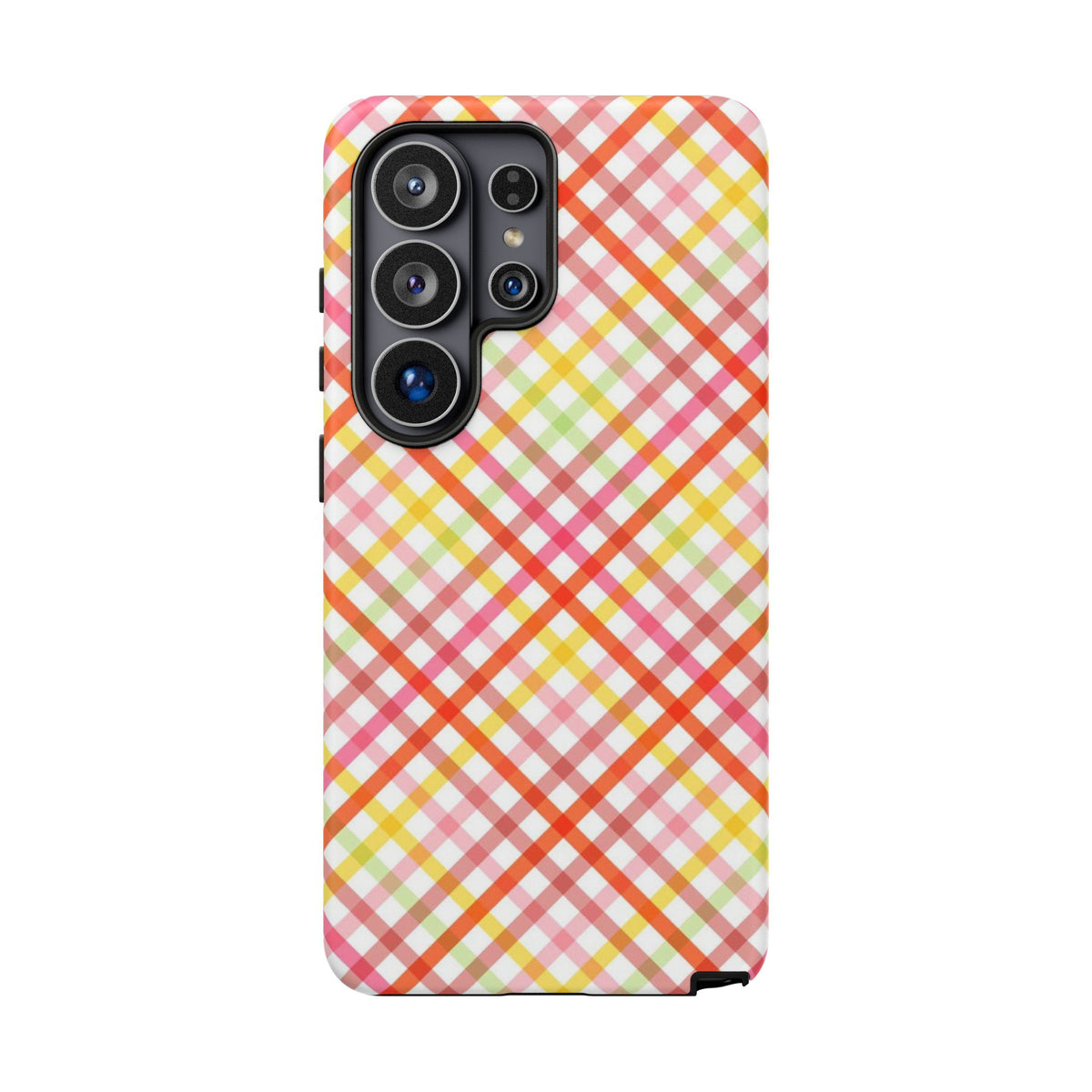 Checked Stripes - Pink/Red/Yellow