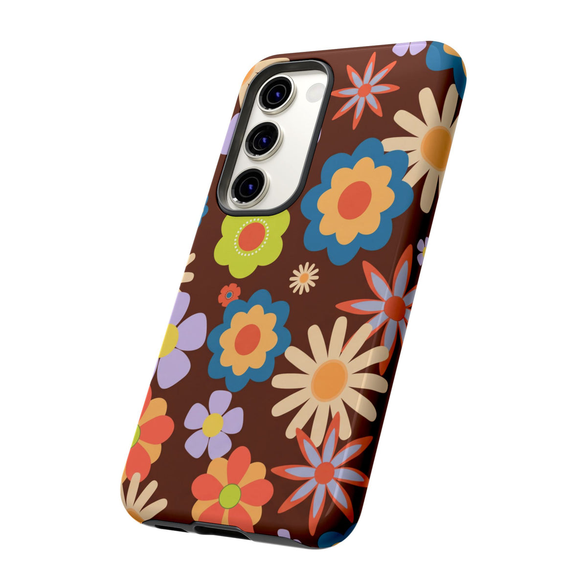 Flowers - Brown/Blue