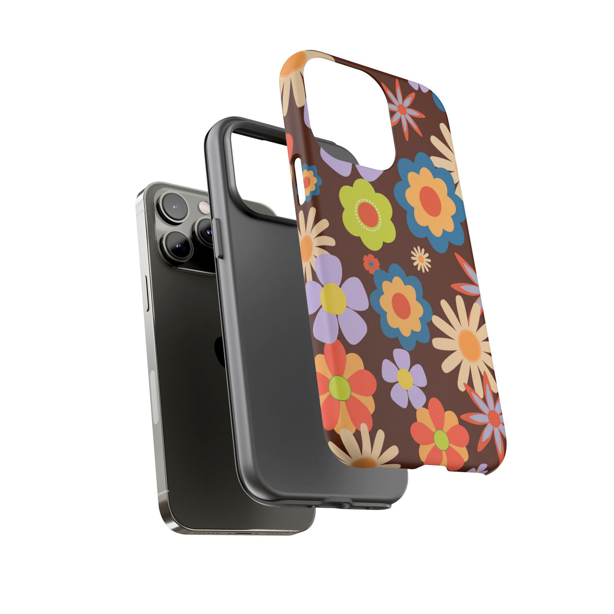 Flowers - Brown/Blue