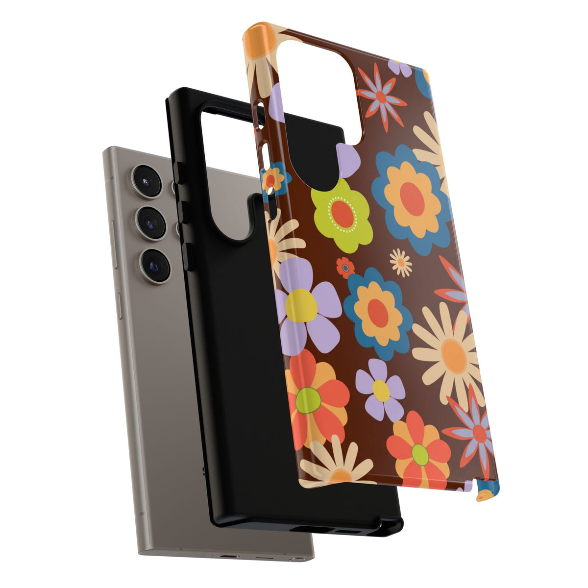 Flowers - Brown/Blue