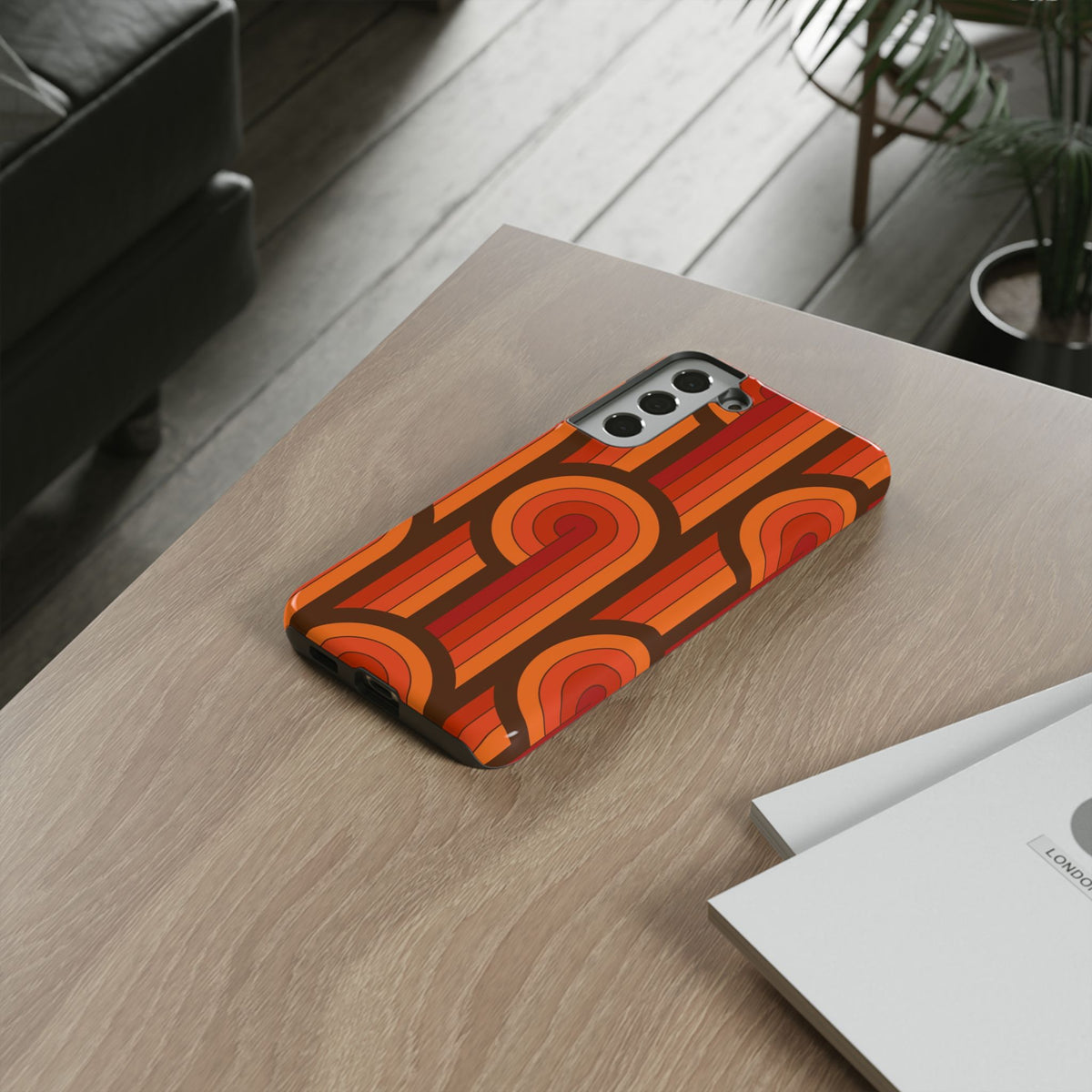 60's Wallpaper - Orange/Brown