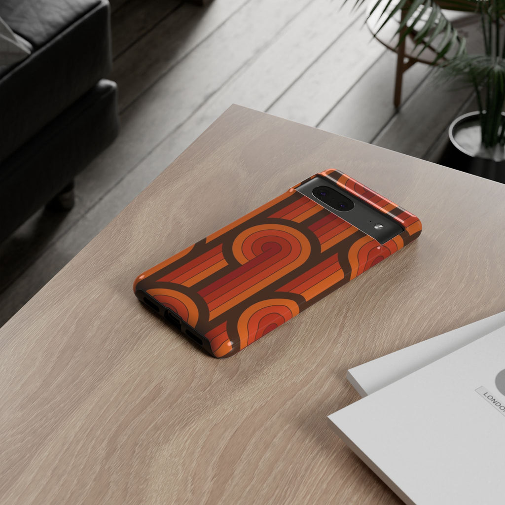 60's Wallpaper - Orange/Brown