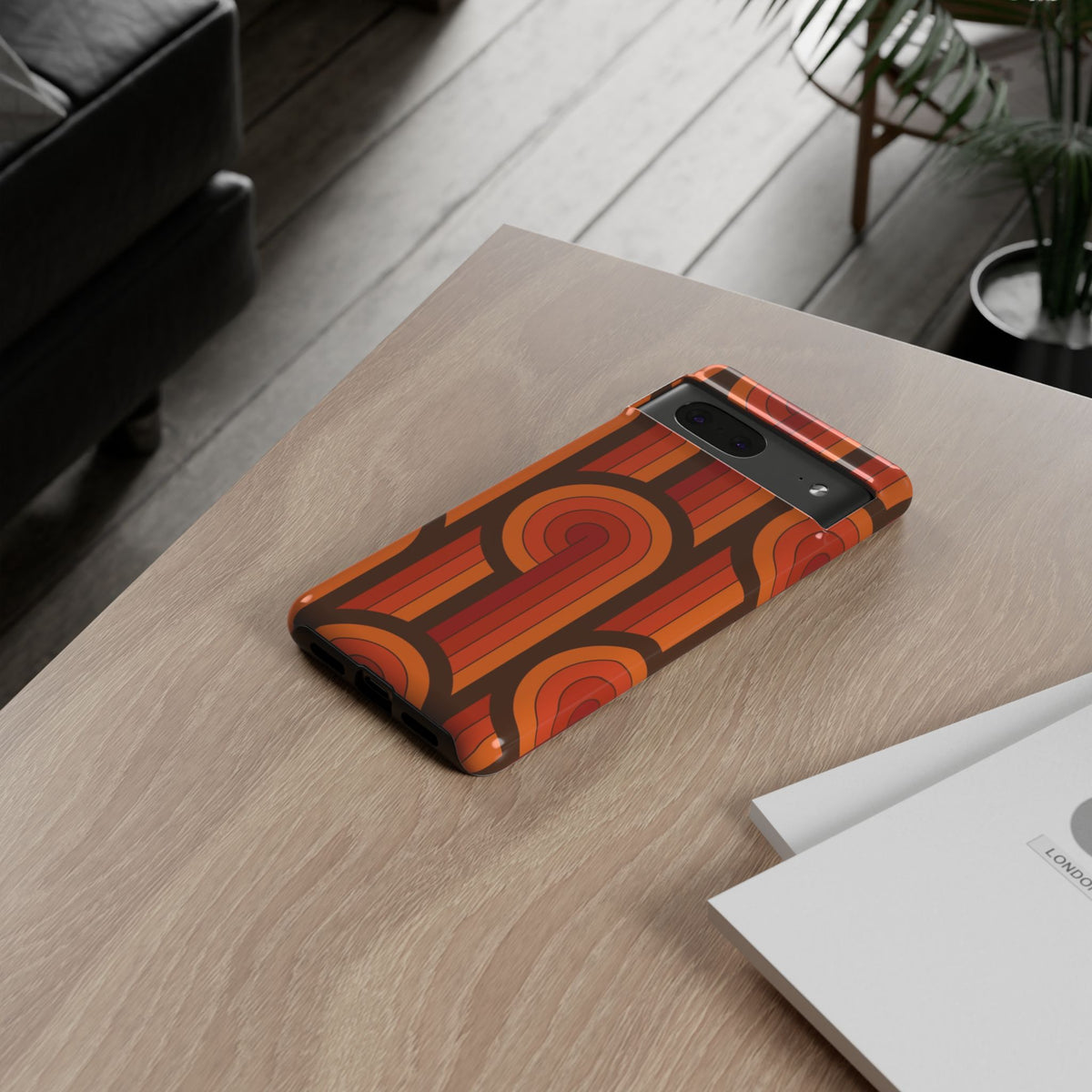 60's Wallpaper - Orange/Brown