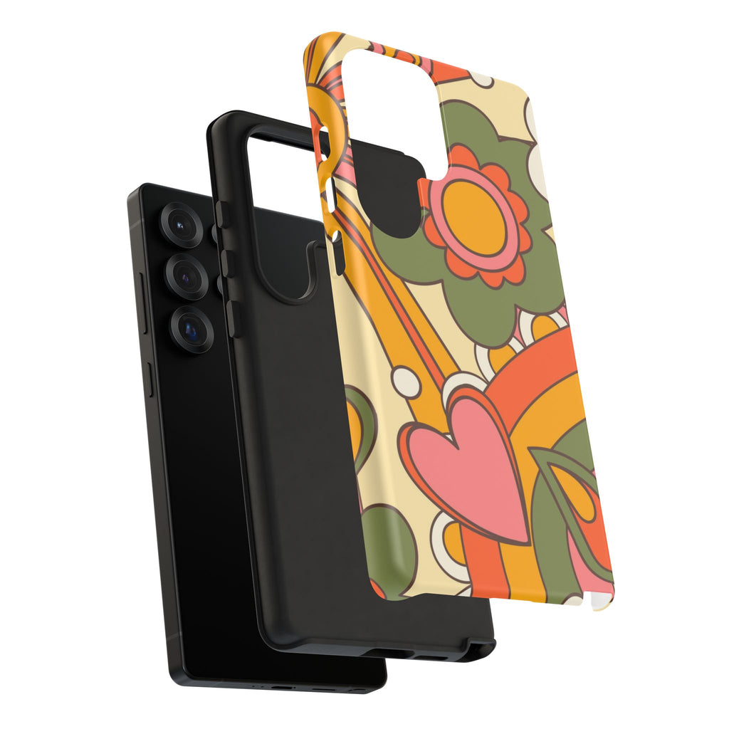 60's Wallpaper - Pink/Green