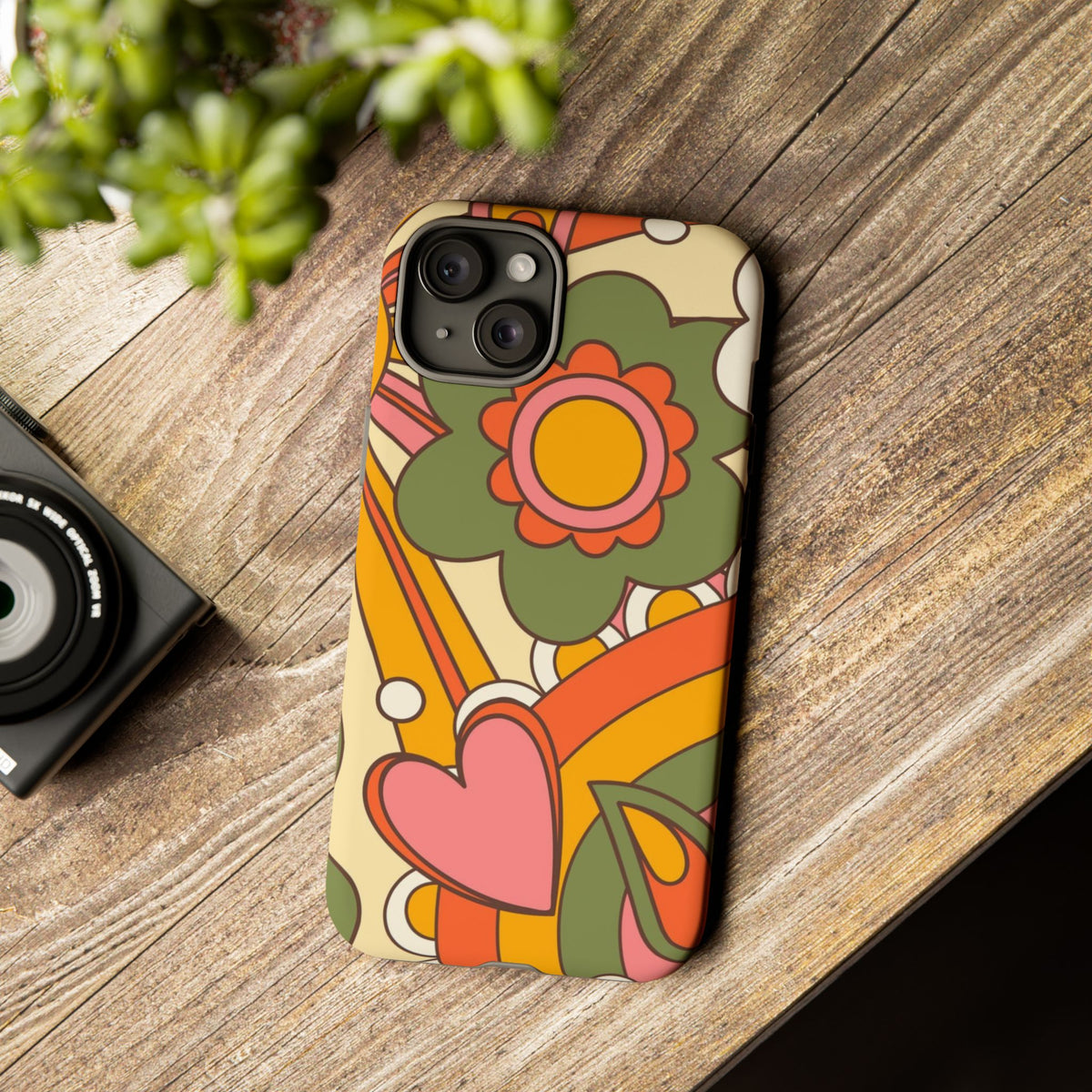 60's Wallpaper - Pink/Green