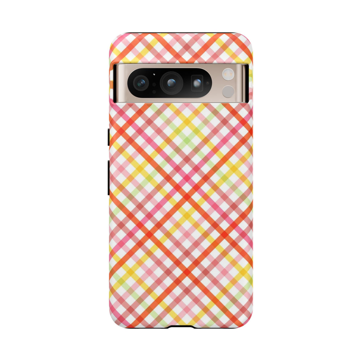 Checked Stripes - Pink/Red/Yellow