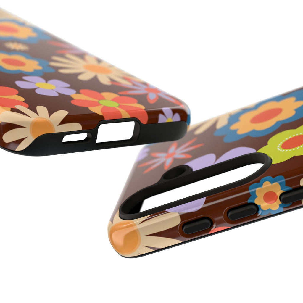 Flowers - Brown/Blue
