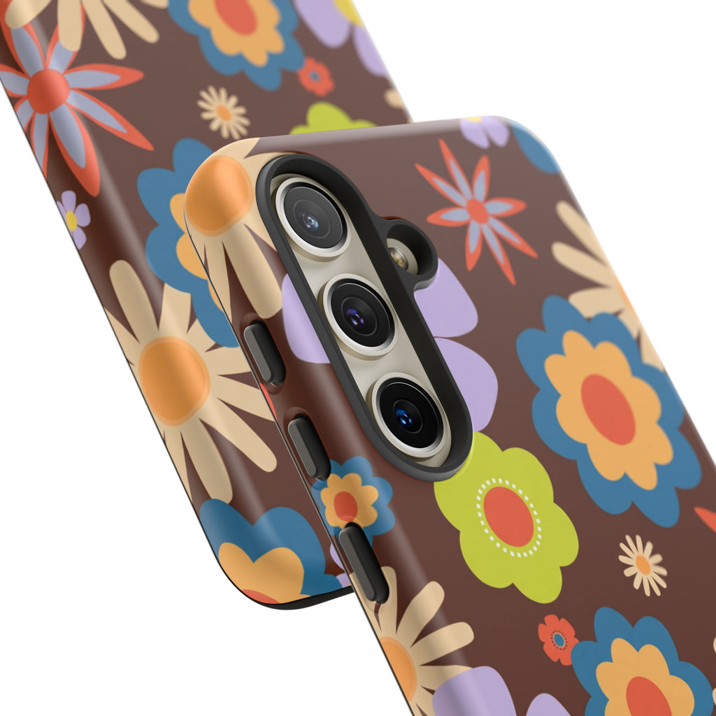 Flowers - Brown/Blue