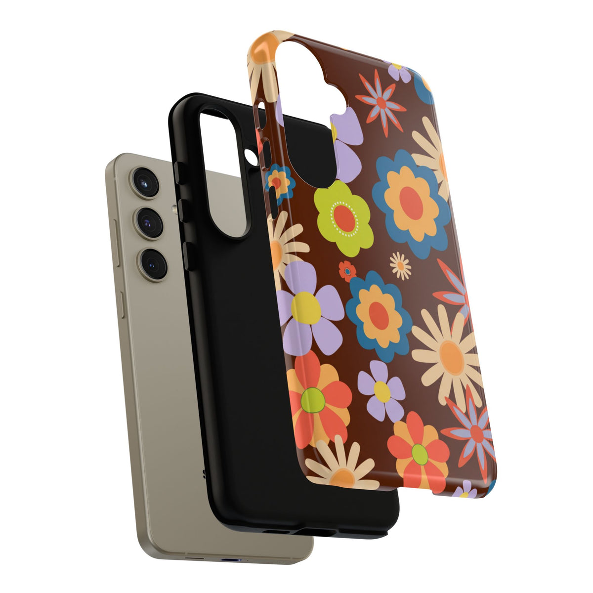 Flowers - Brown/Blue