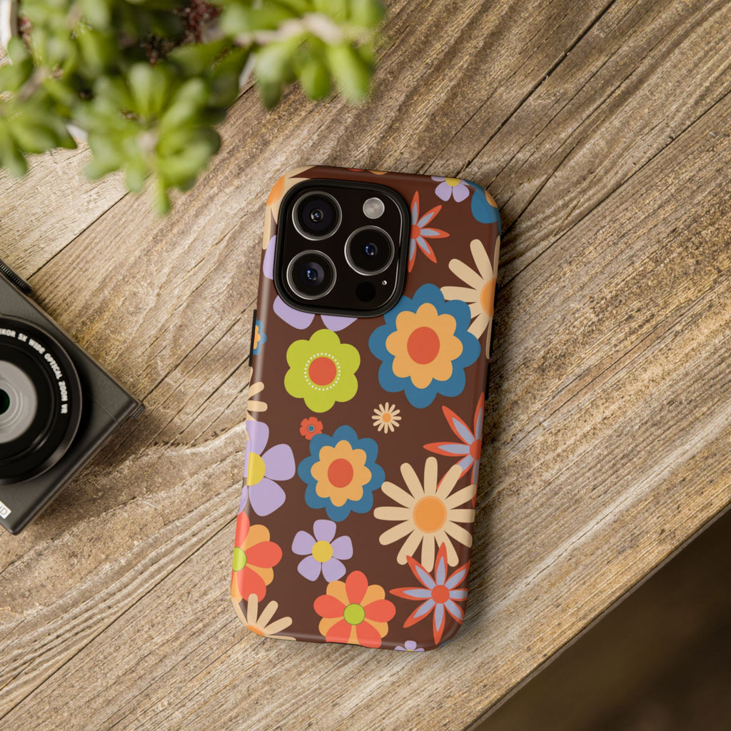Flowers - Brown/Blue