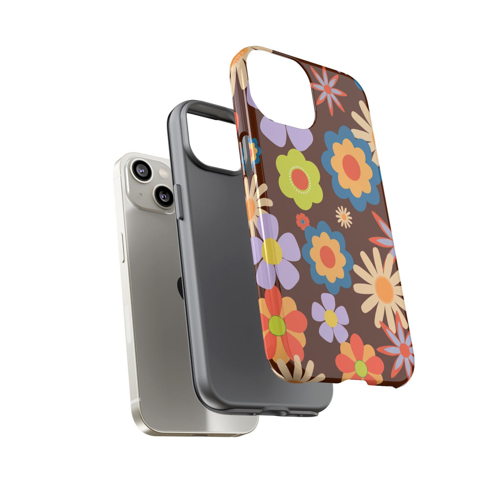 Flowers - Brown/Blue