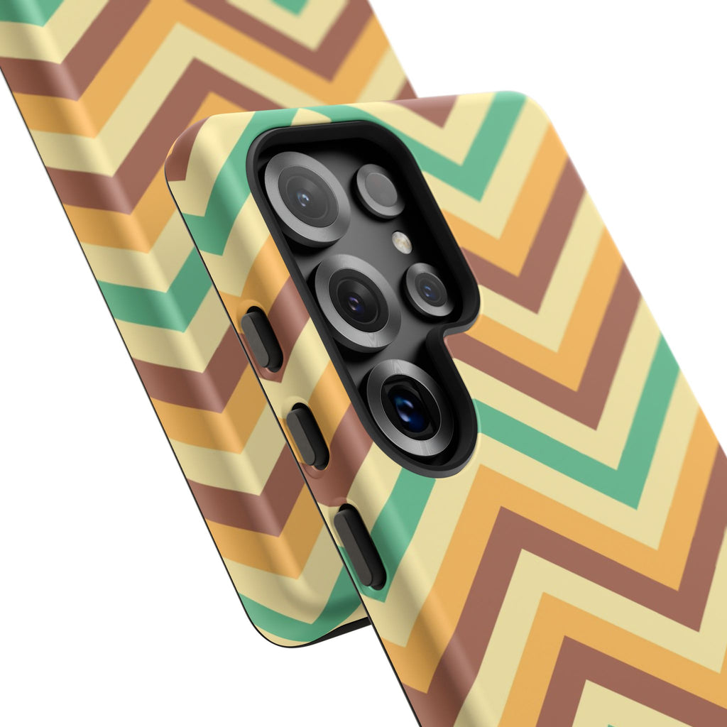 Zig Zags - Brown/Green