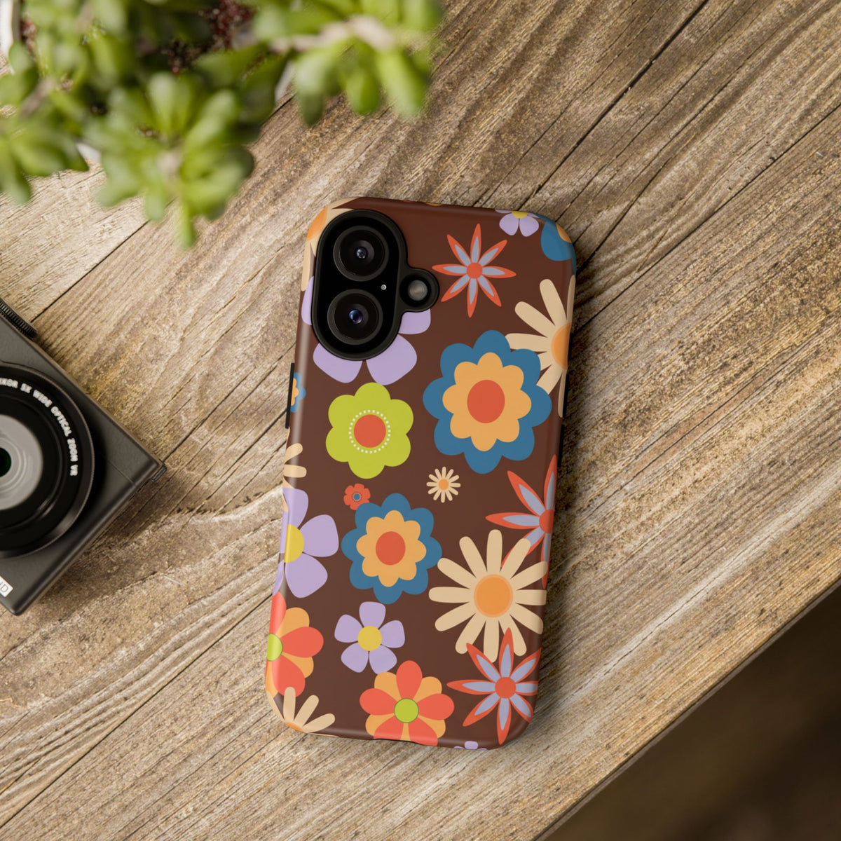Flowers - Brown/Blue