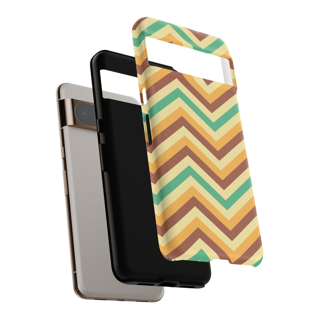 Zig Zags - Brown/Green