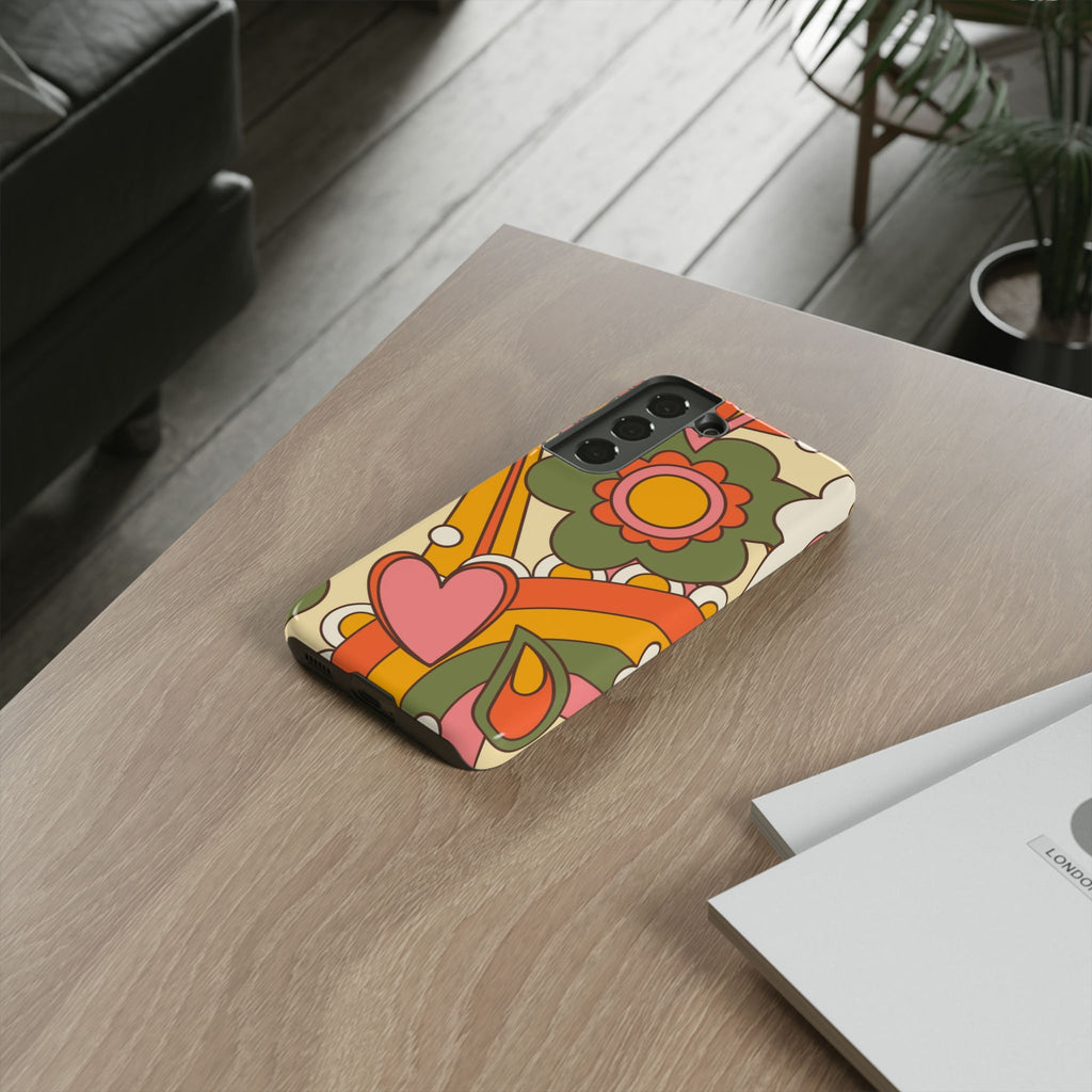 60's Wallpaper - Pink/Green