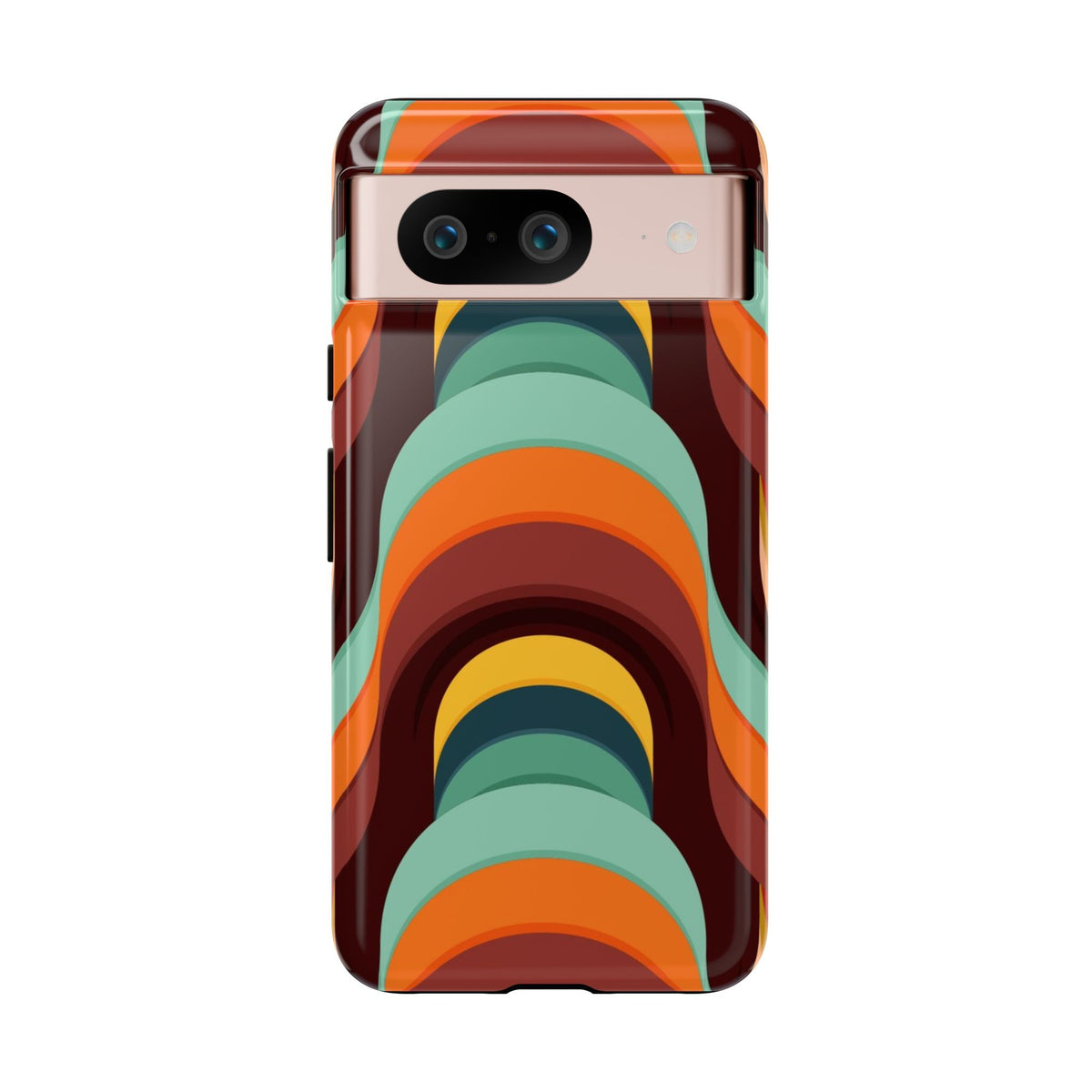 60's Wallpaper - Orange/Blue
