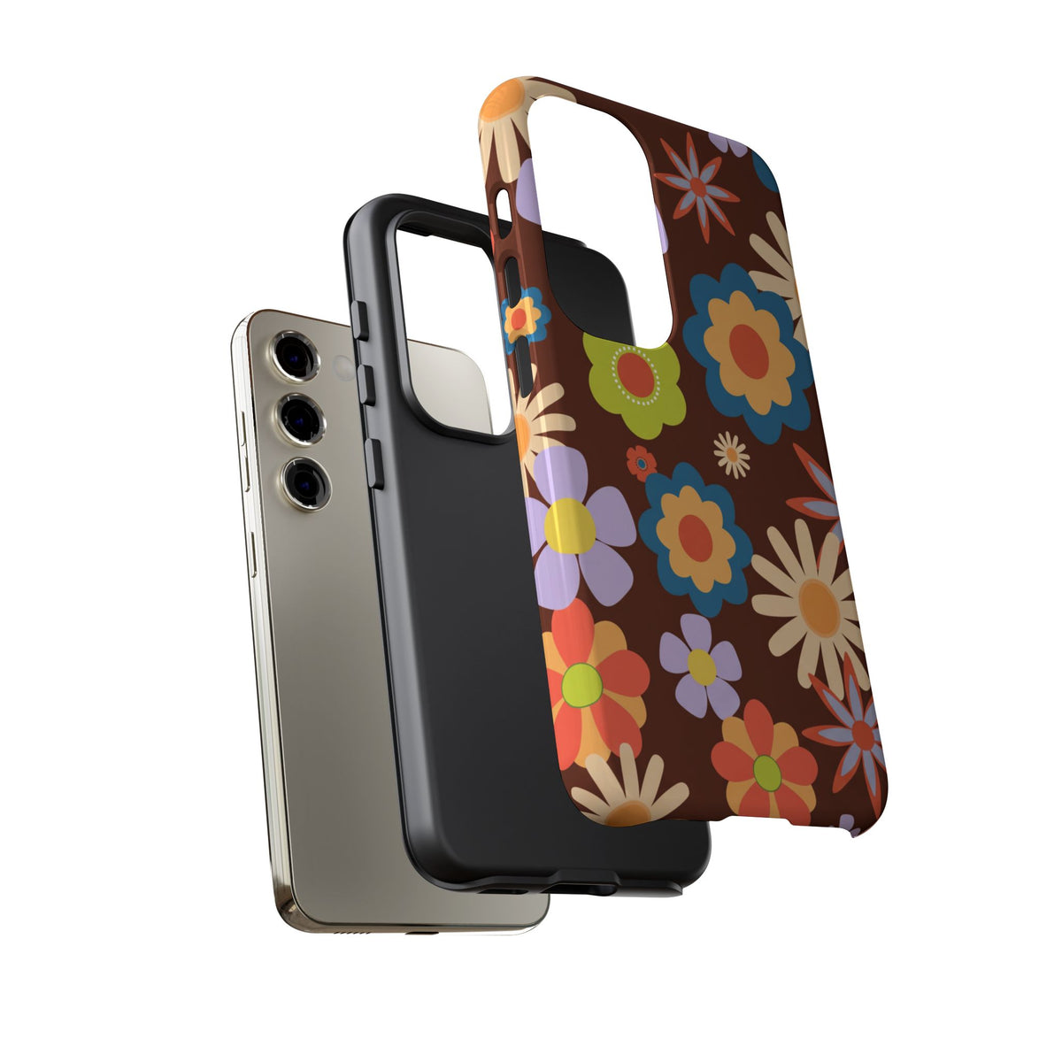 Flowers - Brown/Blue