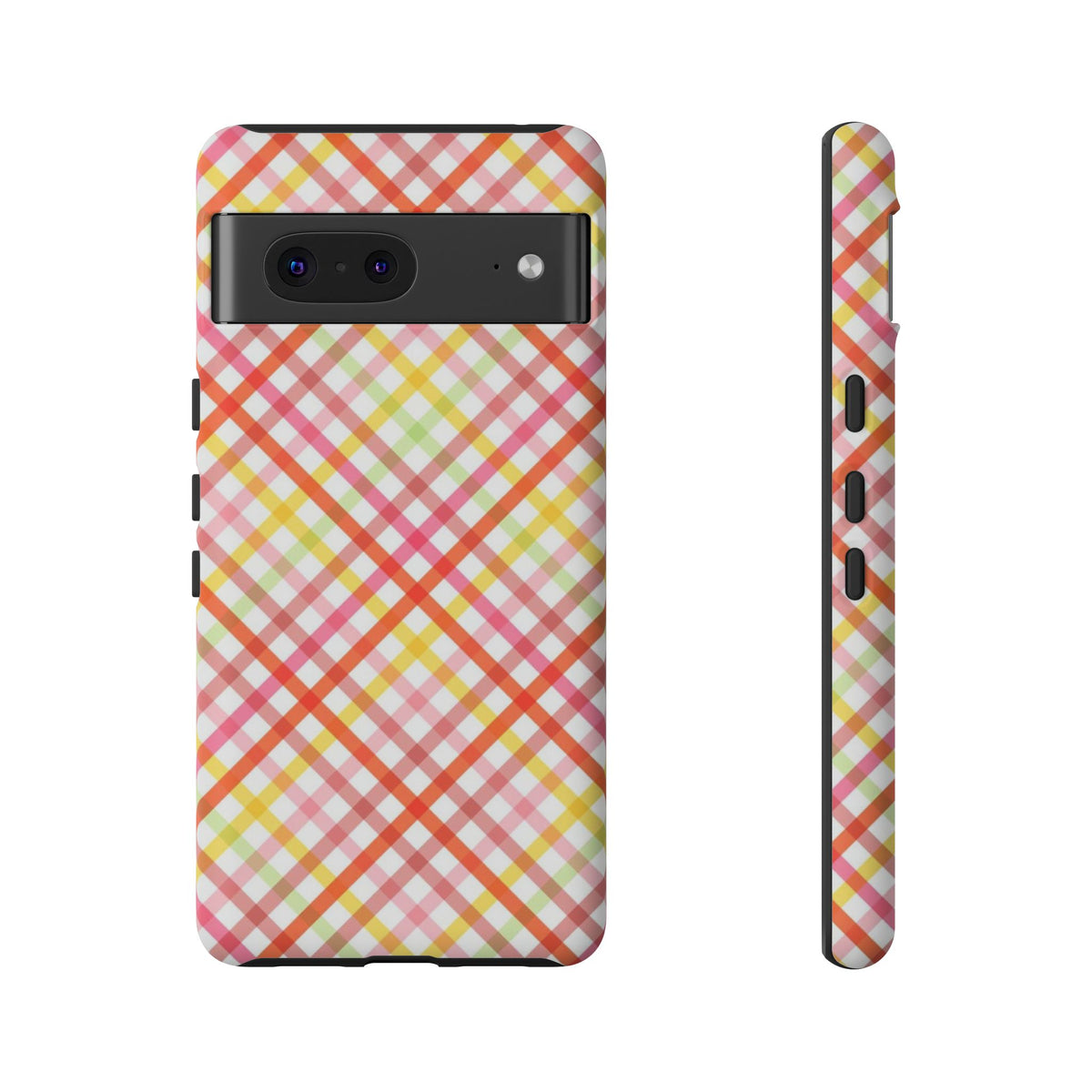 Checked Stripes - Pink/Red/Yellow