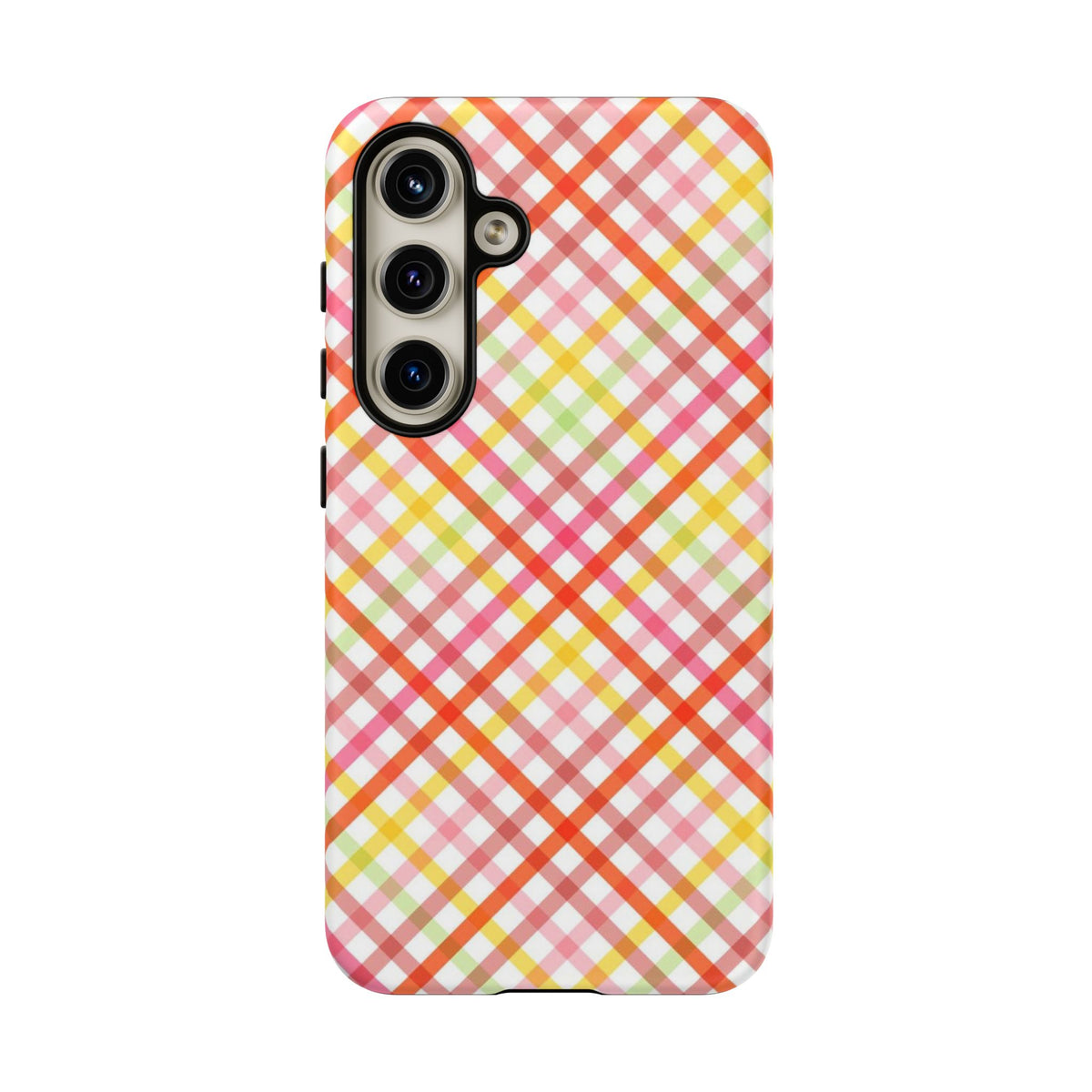 Checked Stripes - Pink/Red/Yellow