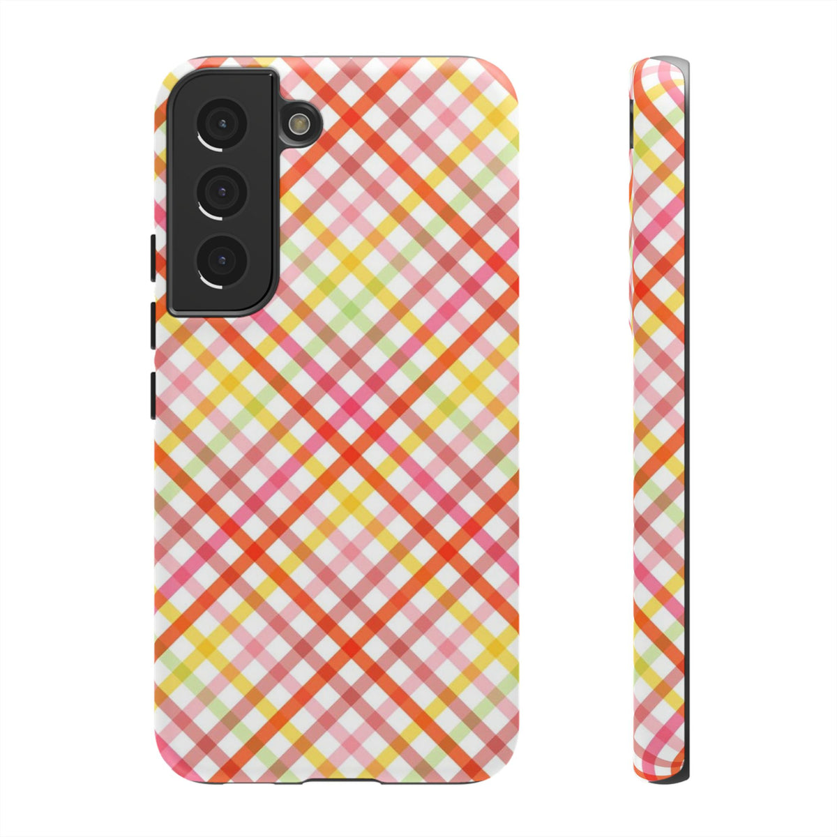Checked Stripes - Pink/Red/Yellow