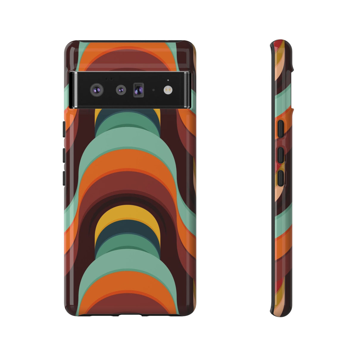 60's Wallpaper - Orange/Blue