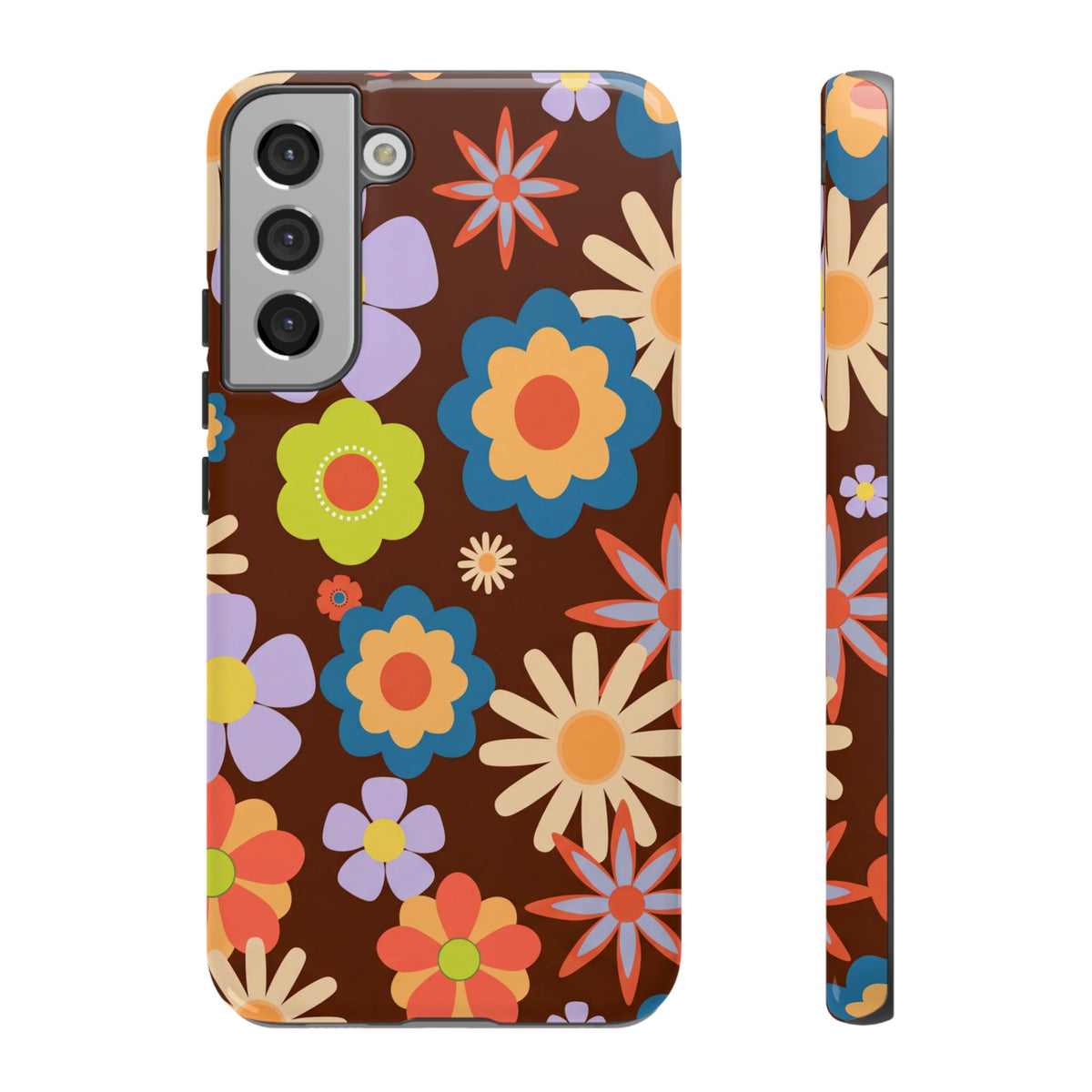 Flowers - Brown/Blue