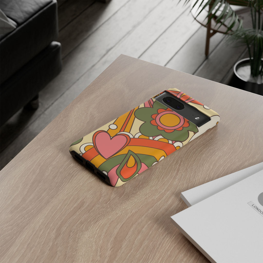 60's Wallpaper - Pink/Green