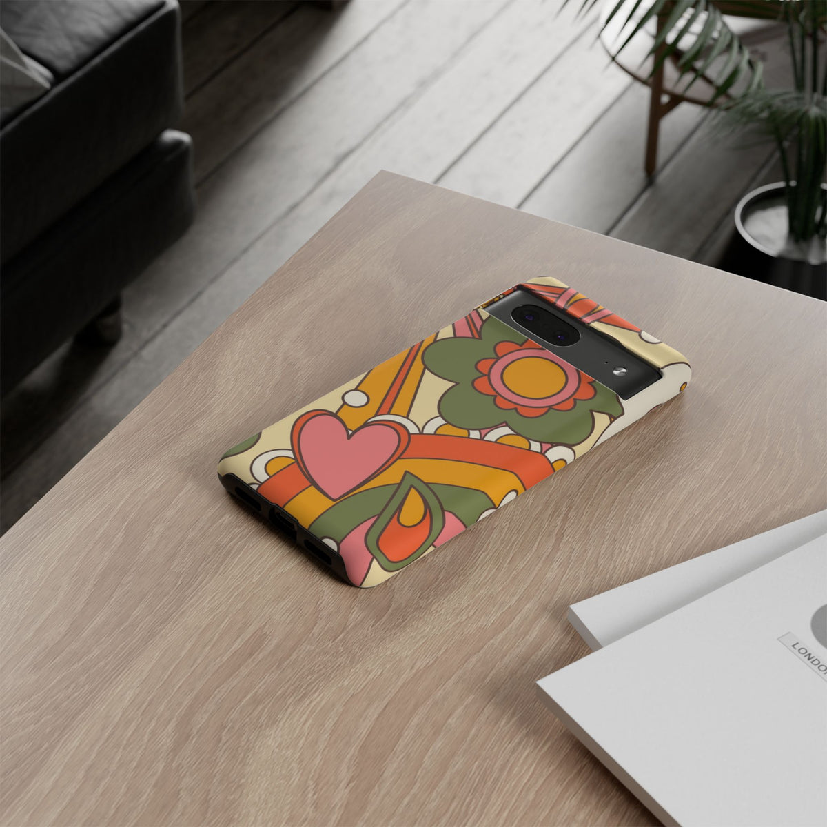 60's Wallpaper - Pink/Green
