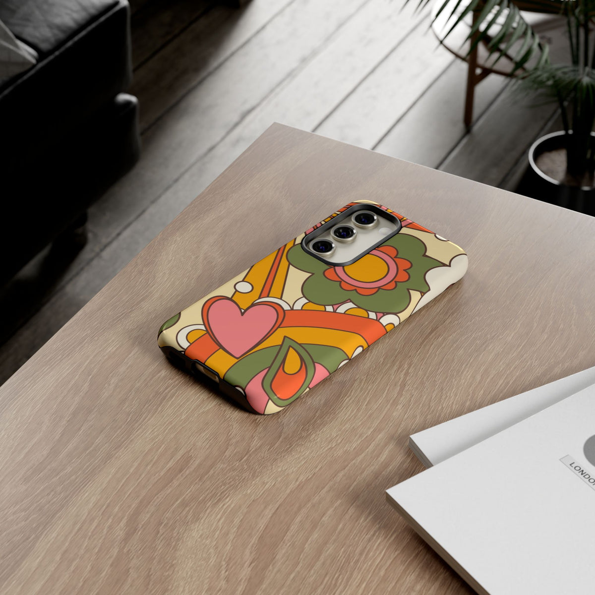 60's Wallpaper - Pink/Green