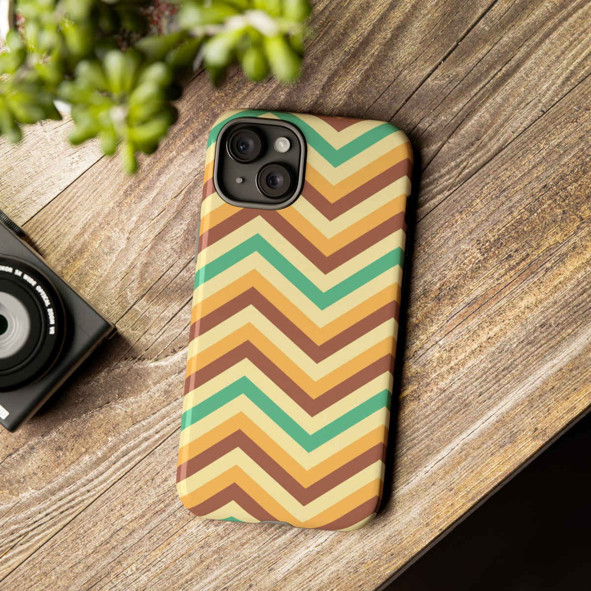 Zig Zags - Brown/Green