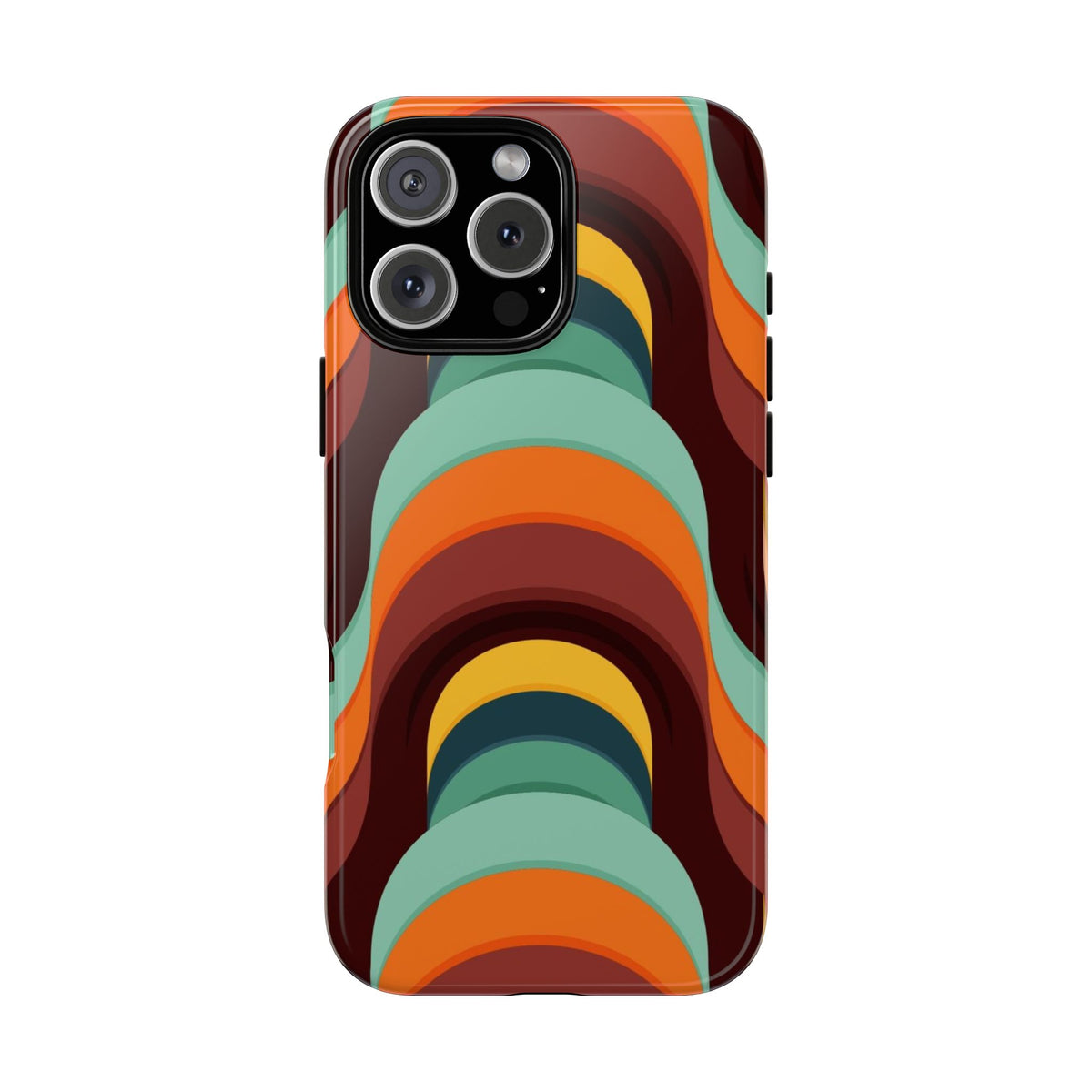 60's Wallpaper - Orange/Blue