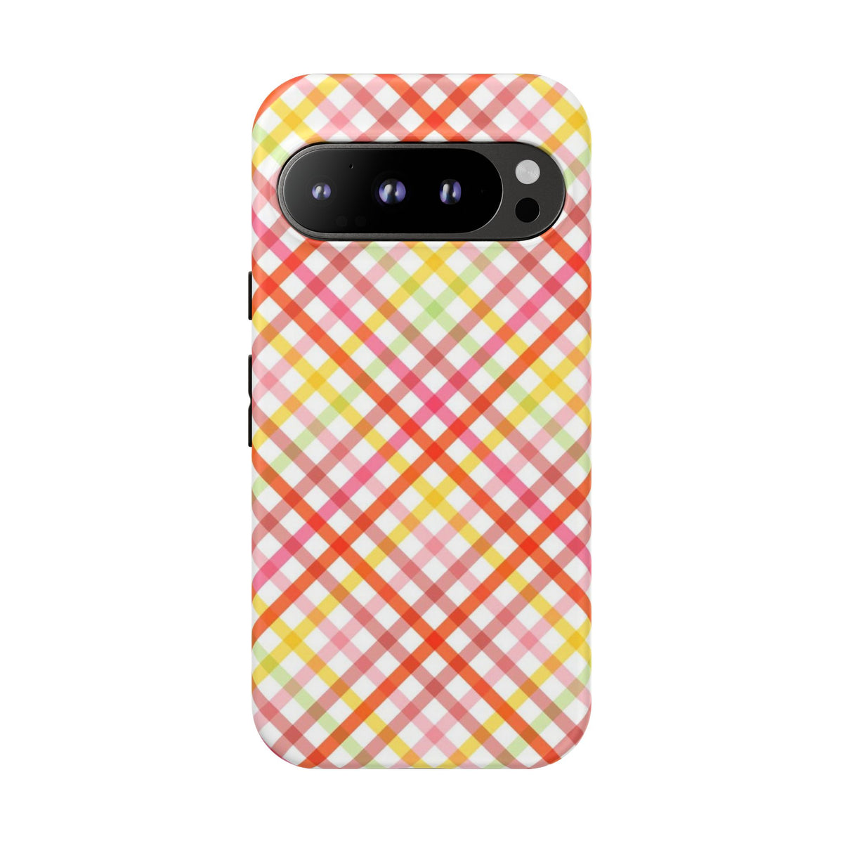 Checked Stripes - Pink/Red/Yellow