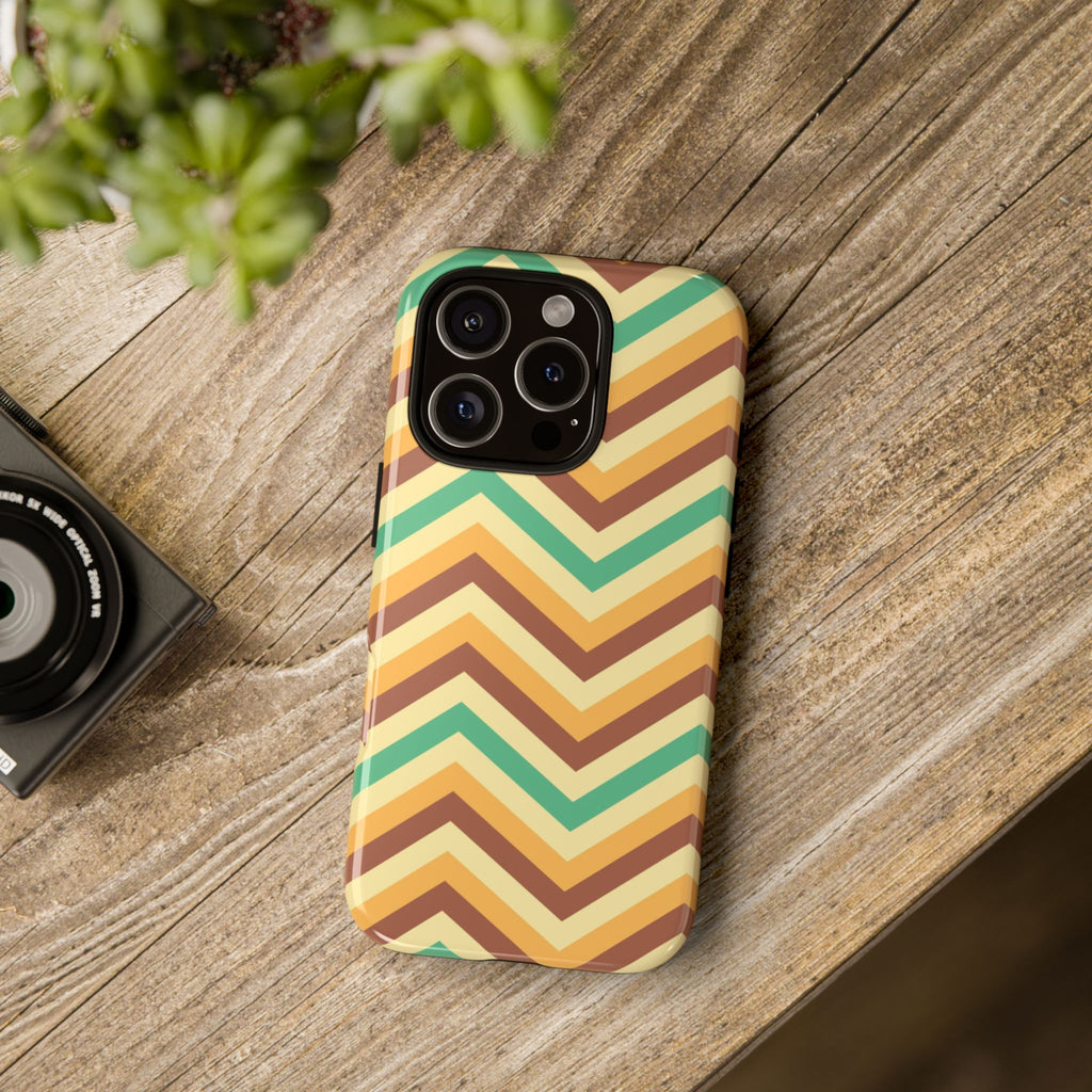 Zig Zags - Brown/Green