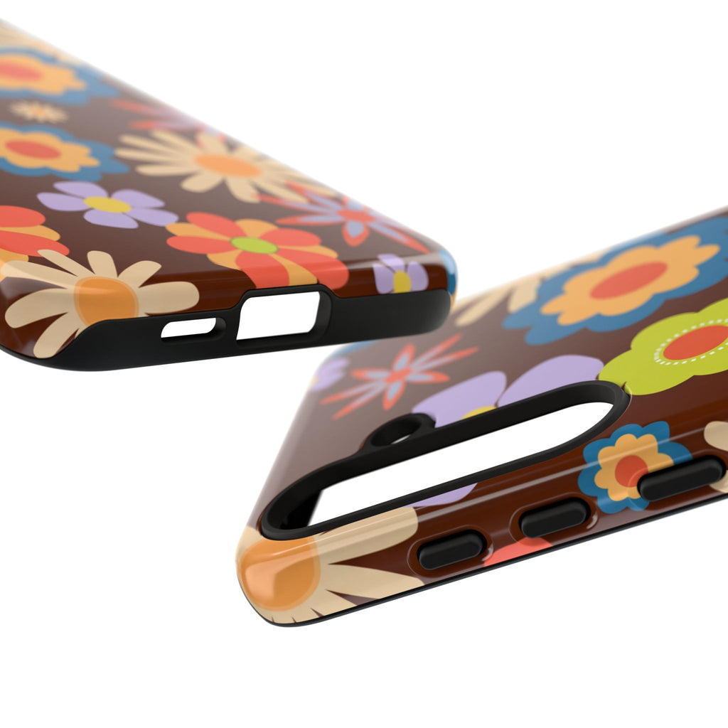 Flowers - Brown/Blue