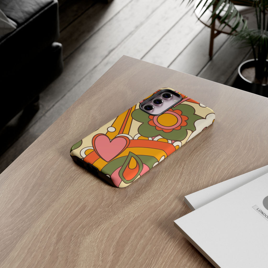60's Wallpaper - Pink/Green