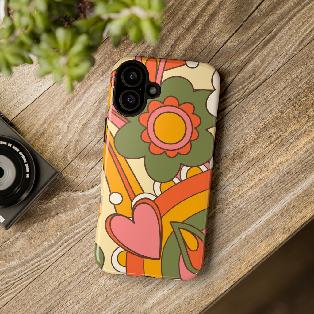 60's Wallpaper - Pink/Green