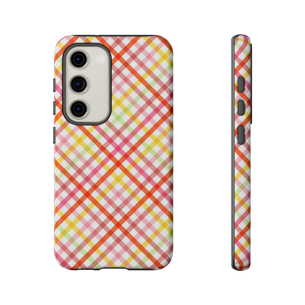 Checked Stripes - Pink/Red/Yellow