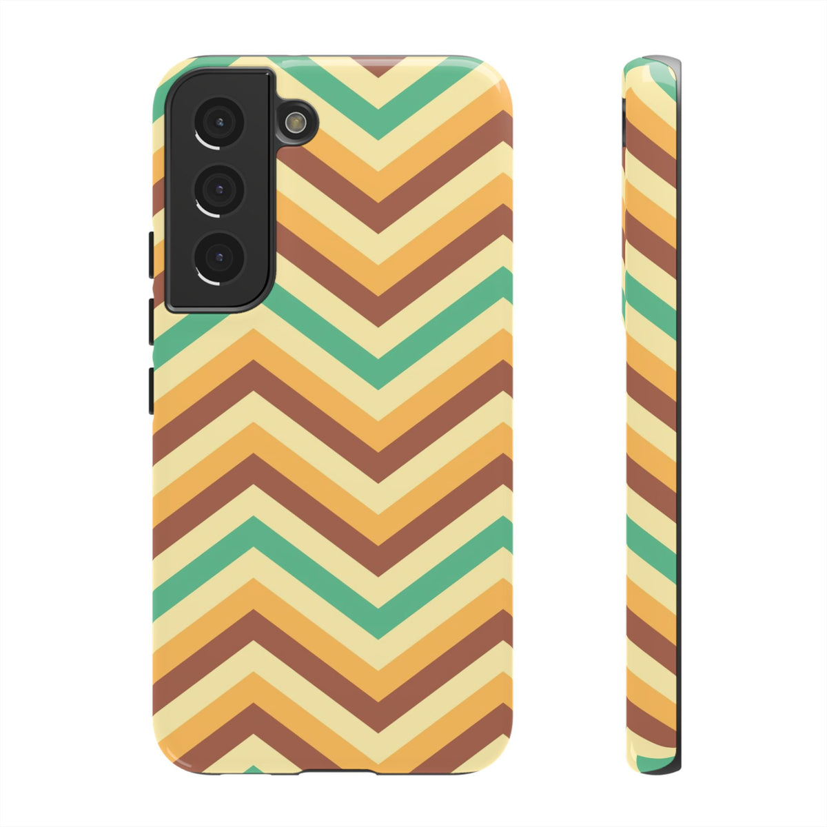 Zig Zags - Brown/Green