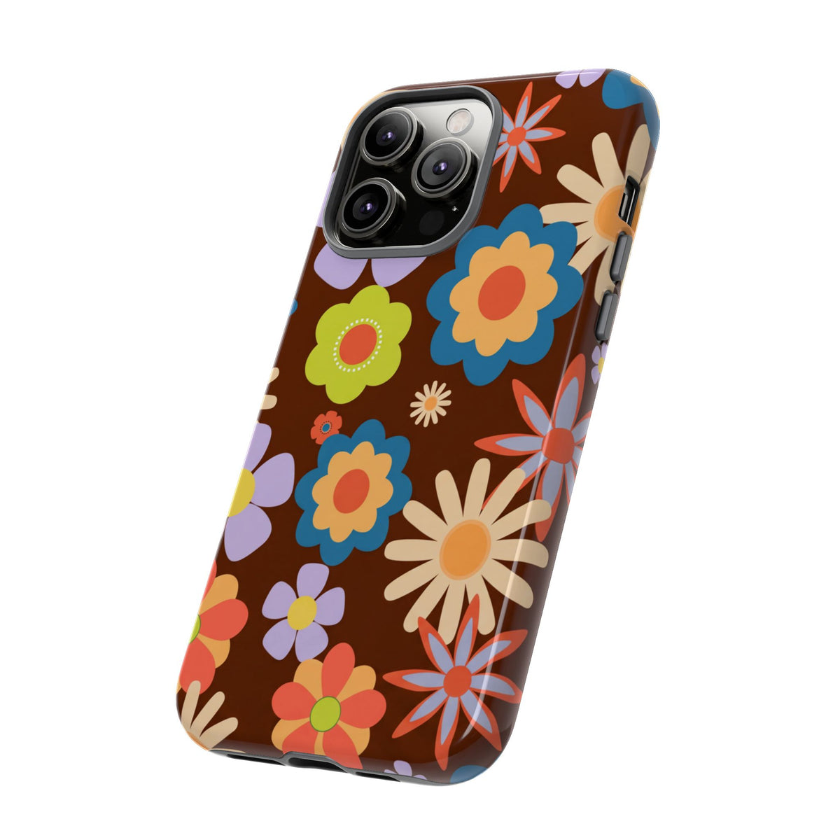 Flowers - Brown/Blue