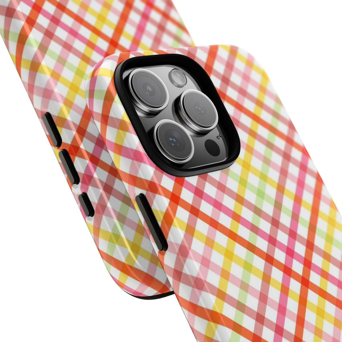 Checked Stripes - Pink/Red/Yellow