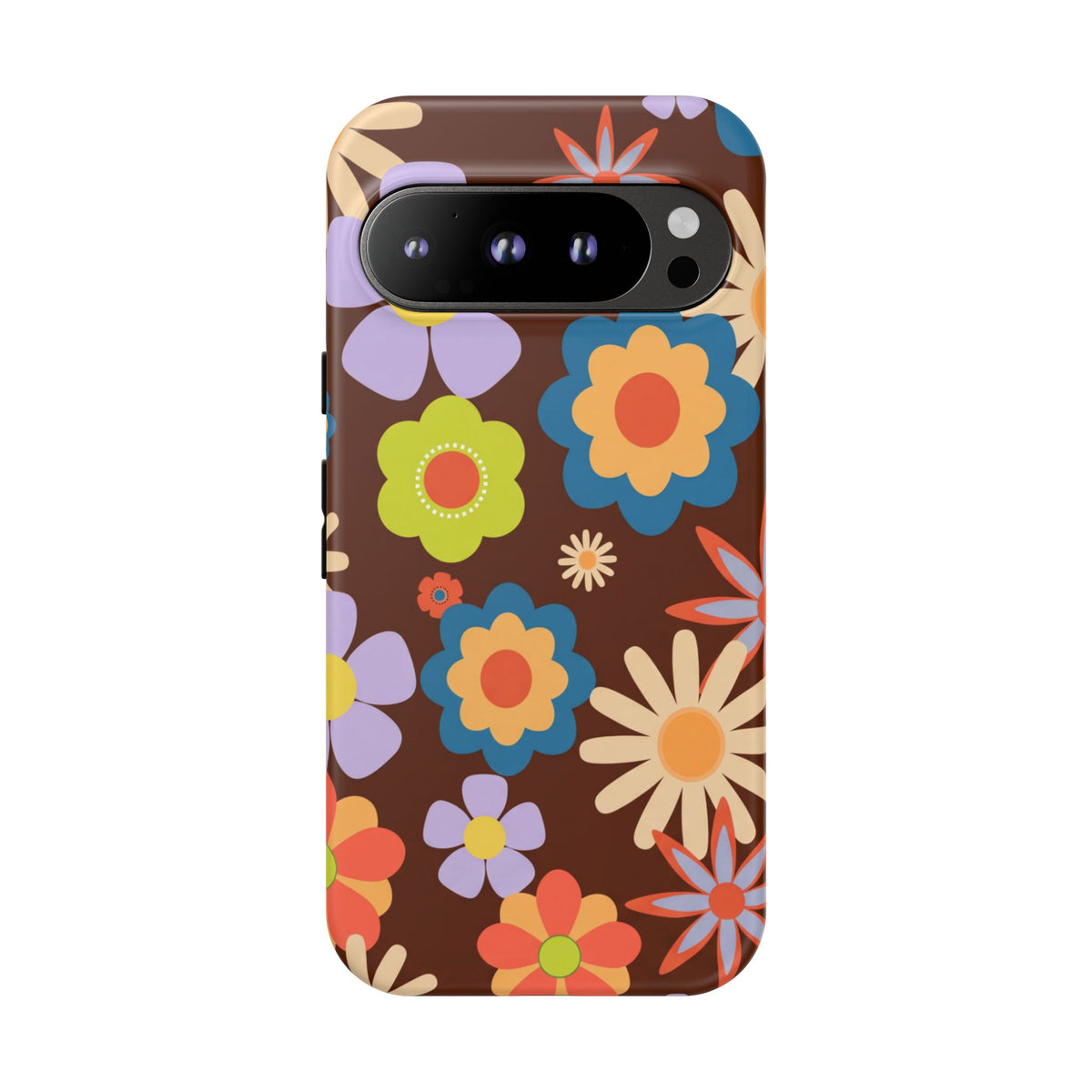 Flowers - Brown/Blue