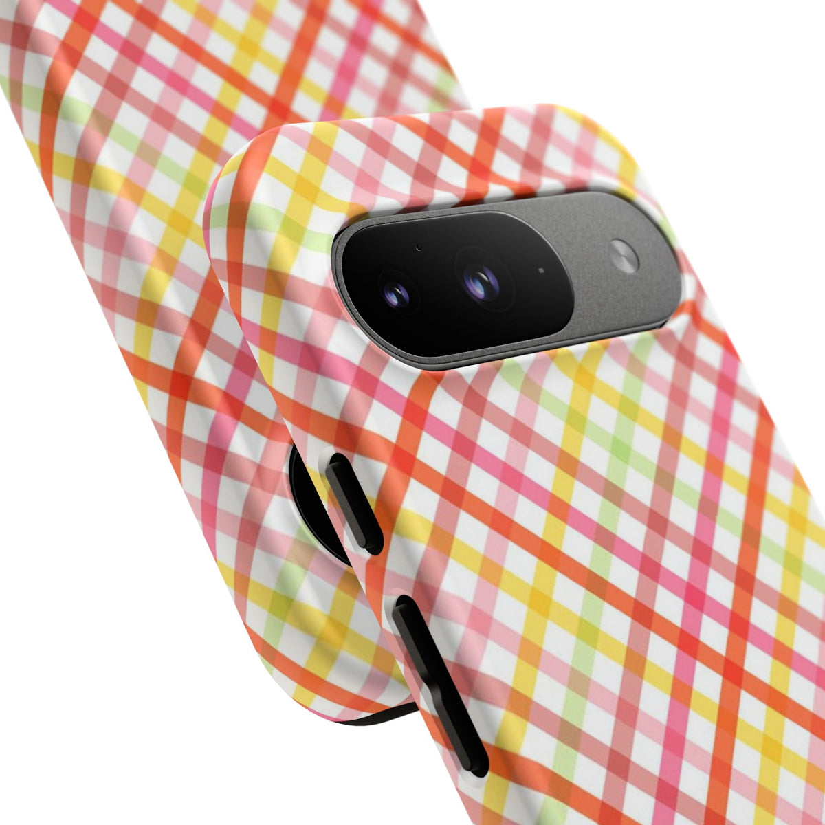 Checked Stripes - Pink/Red/Yellow