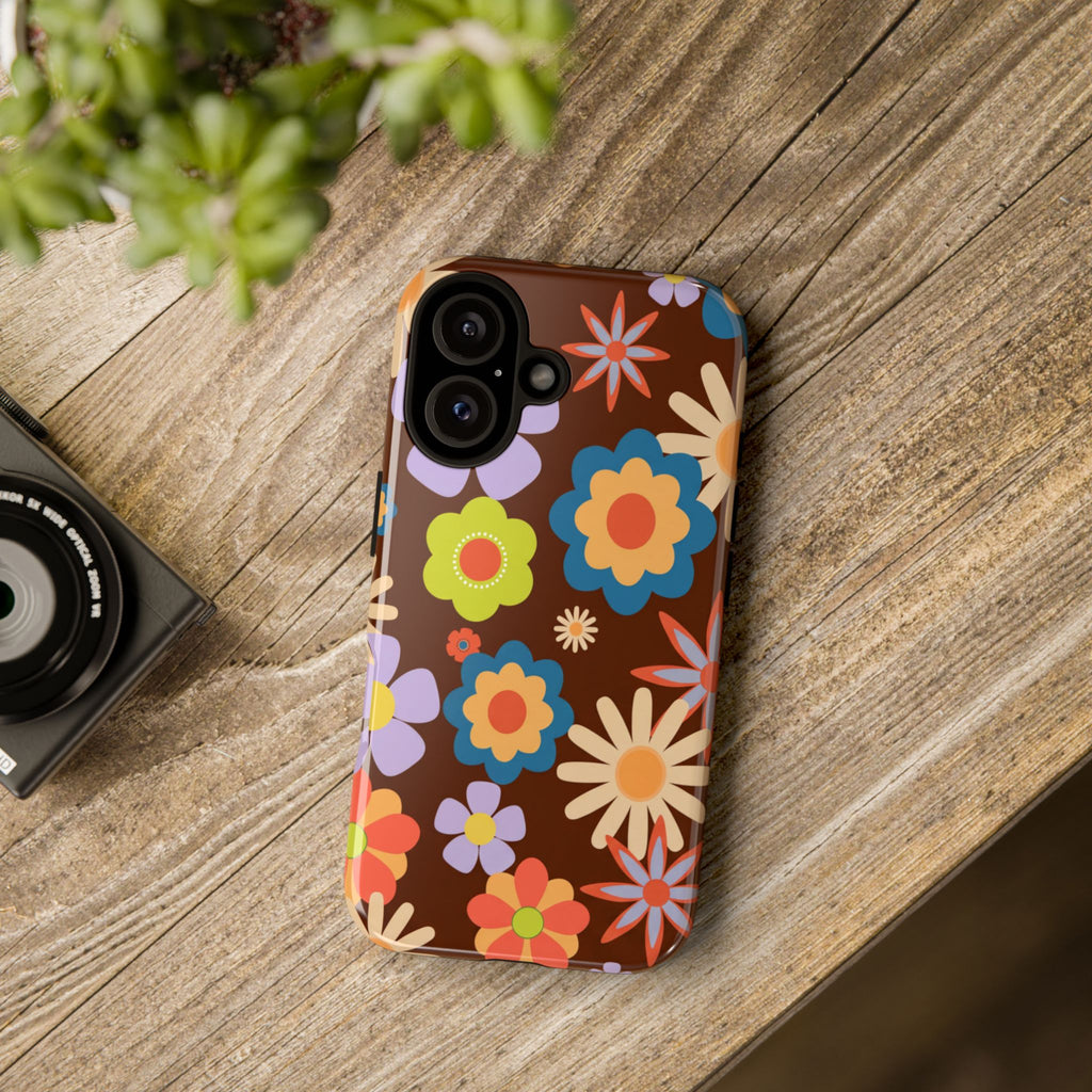 Flowers - Brown/Blue