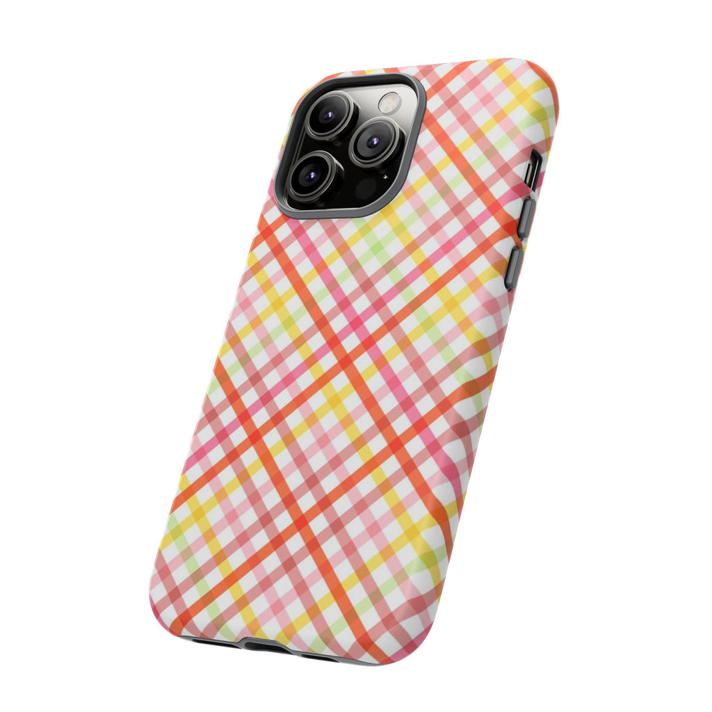 Checked Stripes - Pink/Red/Yellow