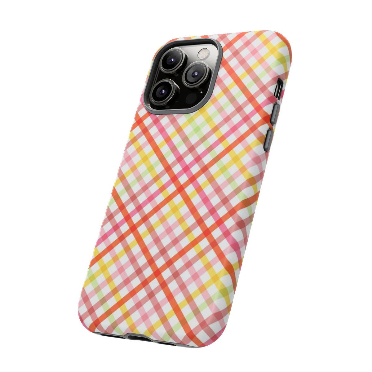 Checked Stripes - Pink/Red/Yellow