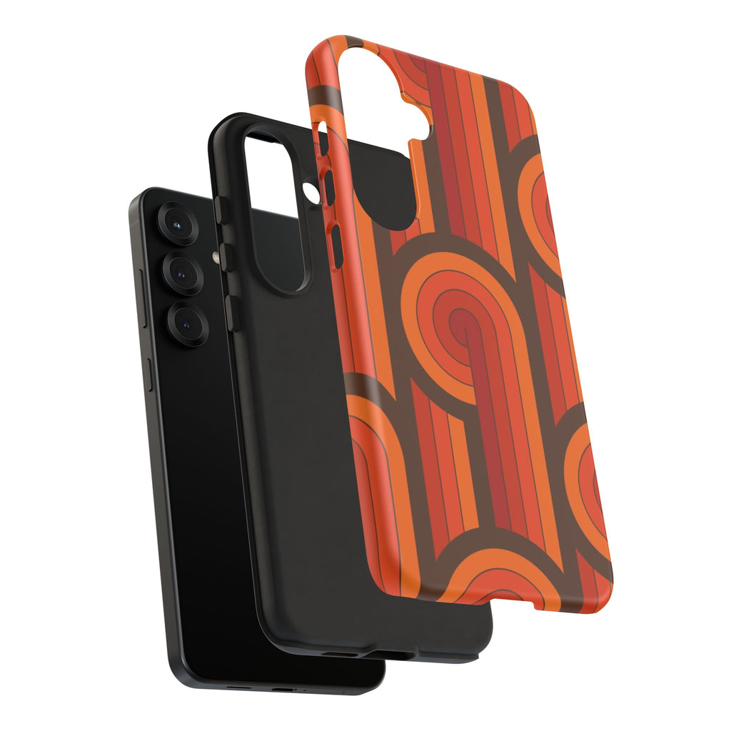 60's Wallpaper - Orange/Brown