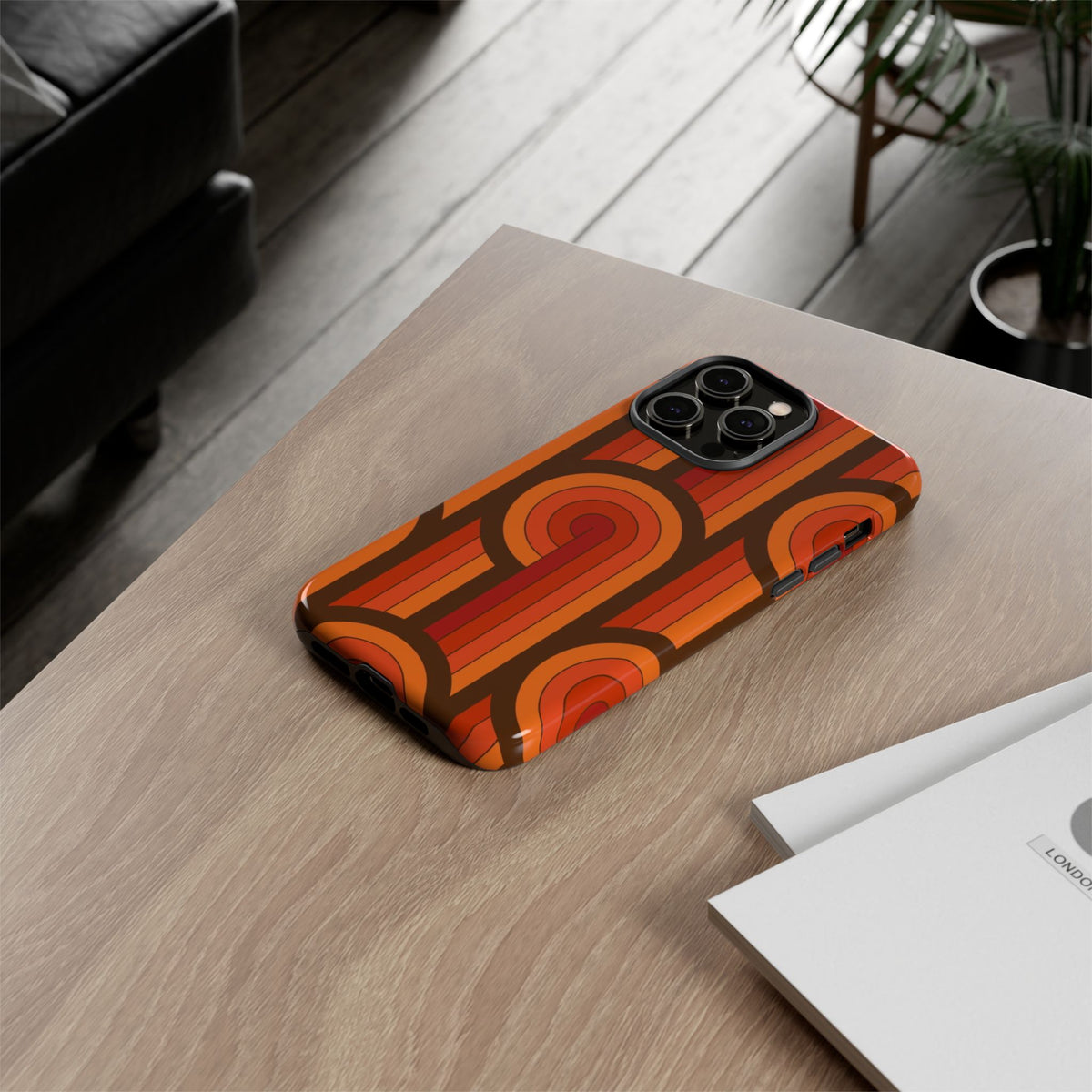 60's Wallpaper - Orange/Brown