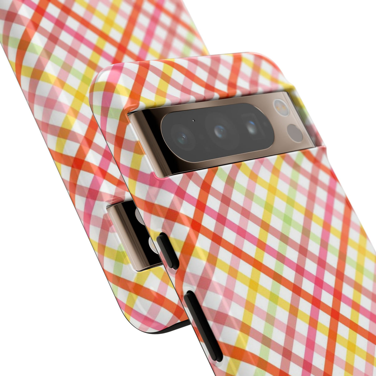 Checked Stripes - Pink/Red/Yellow