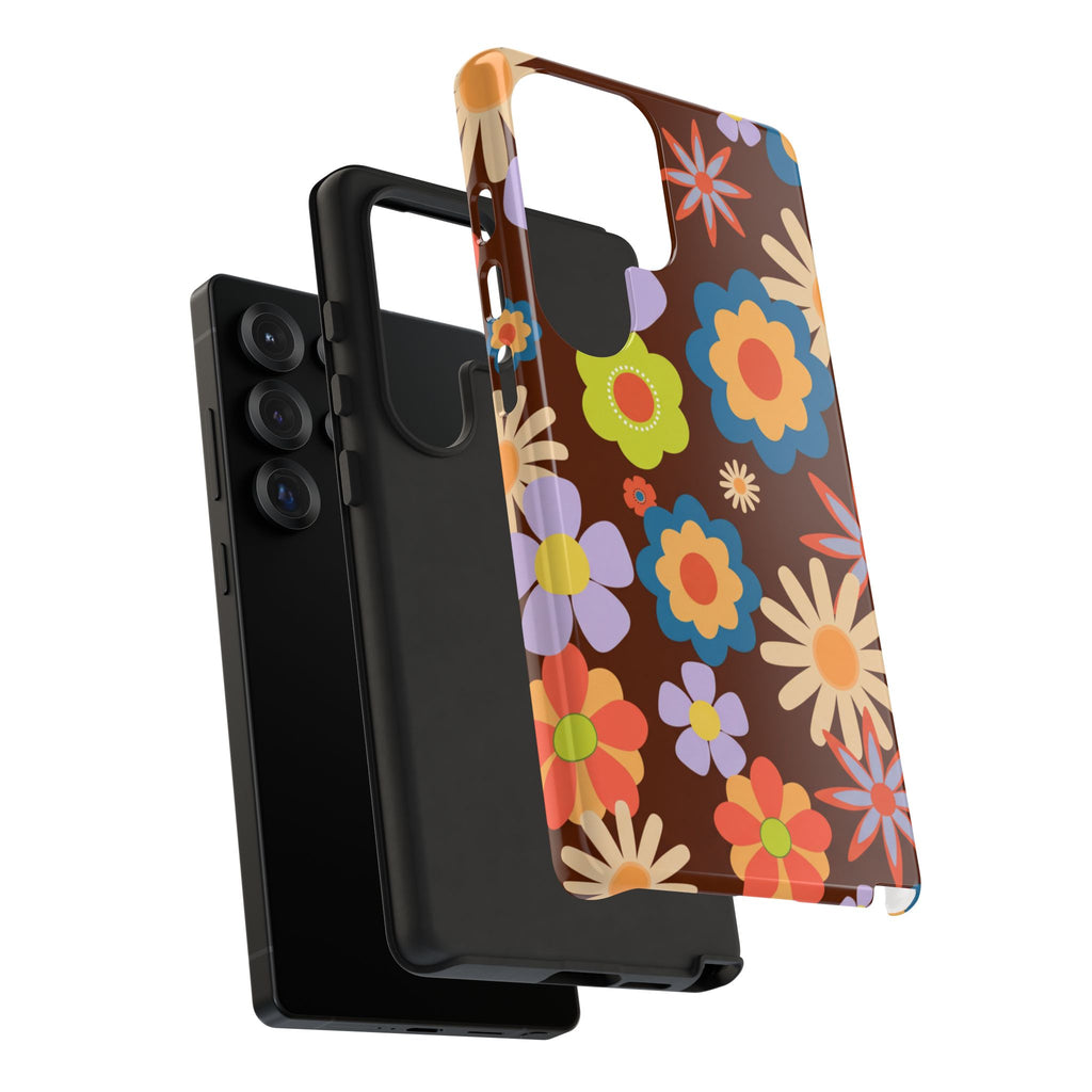 Flowers - Brown/Blue