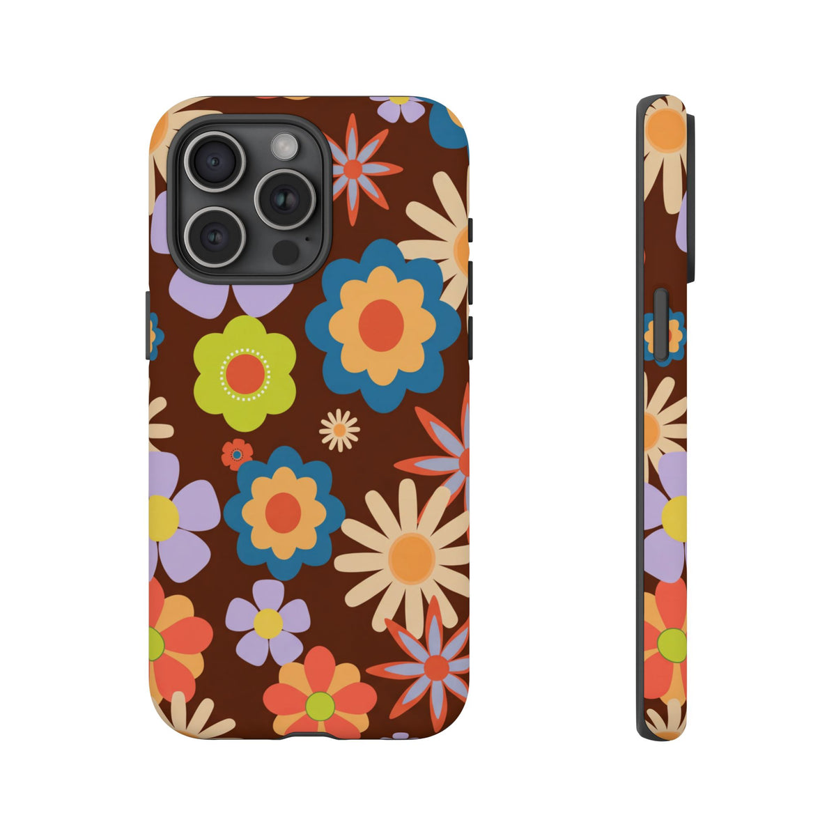 Flowers - Brown/Blue